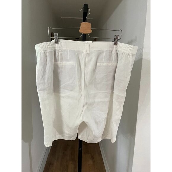 EUC J.Jill Women's Linen Stretch Shorts Elastic Waist - Picture 2 of 5